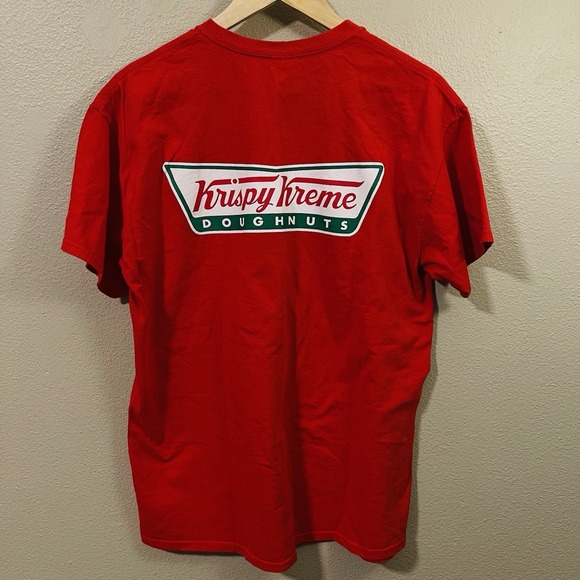 I Love Krispy Kreme Donuts T-Shirt Novelty Red Valentine Men's Size L - Picture 3 of 5